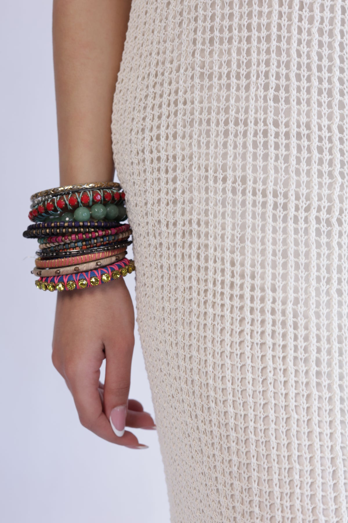 Crochet midi dress ankle length