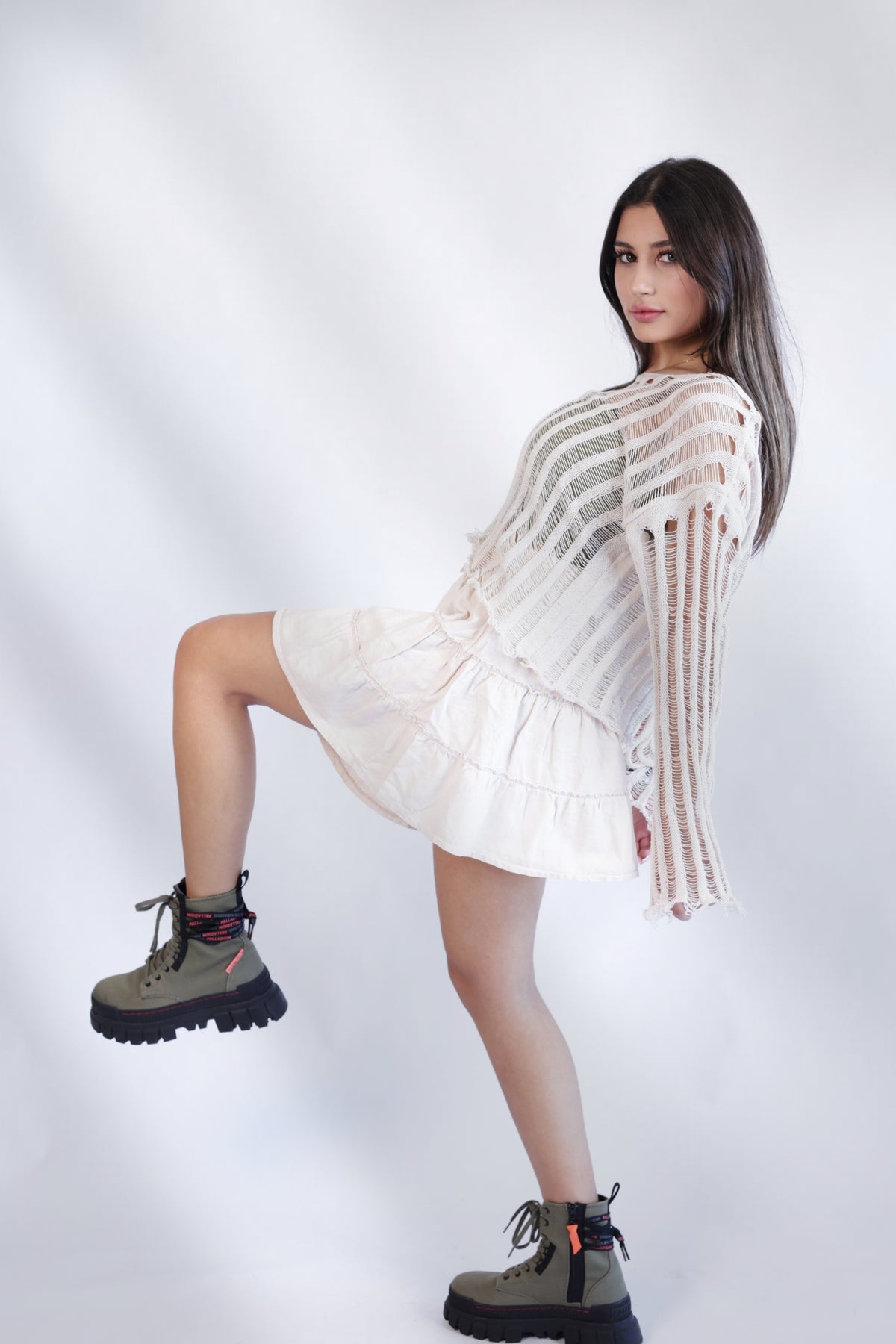 Tiered Mini skirt