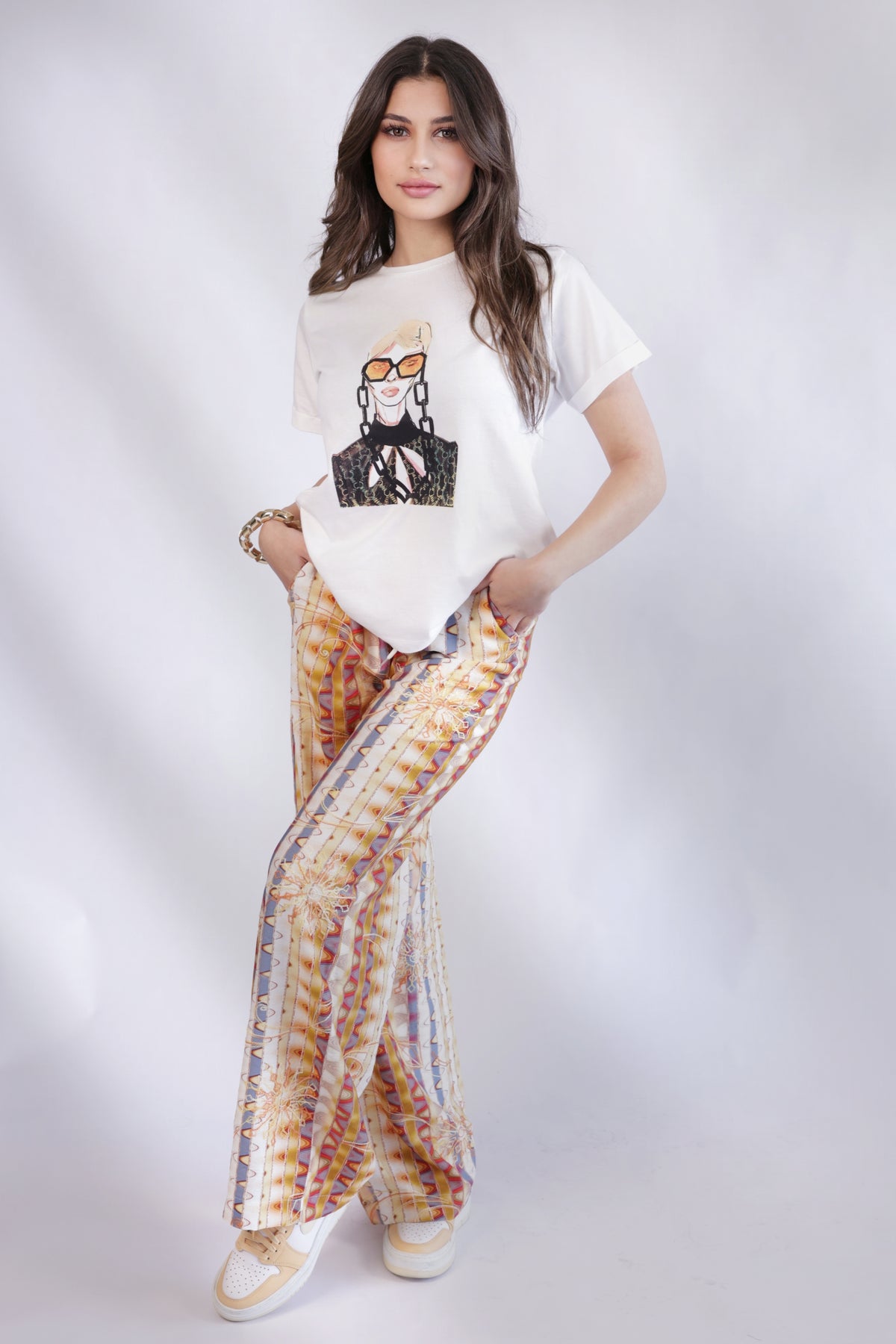 Afro style colorful pants