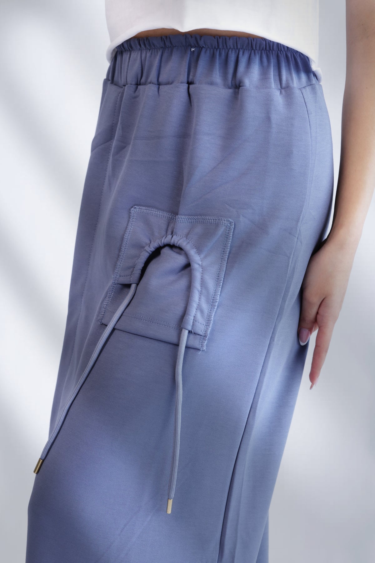 Toggle waist maxi skirt