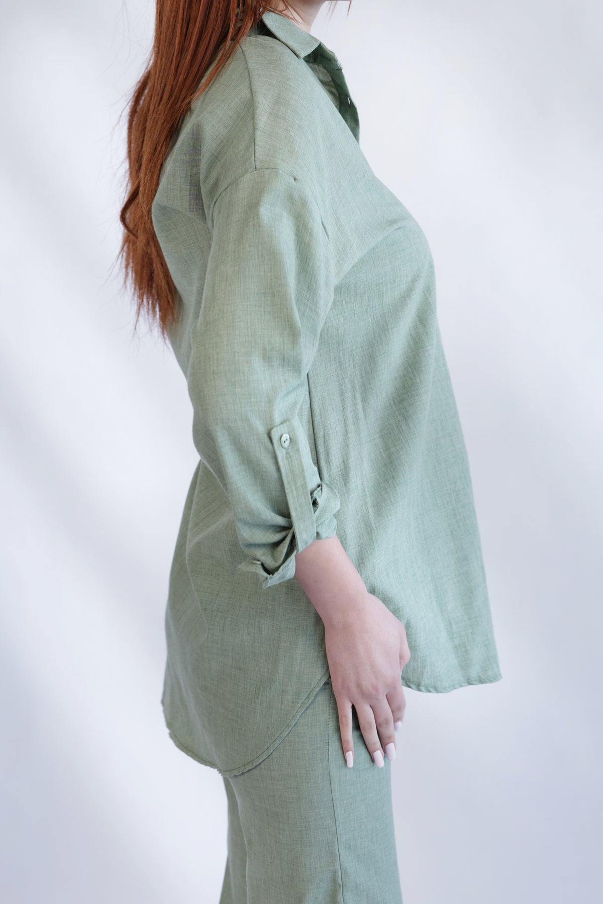 Green linen set