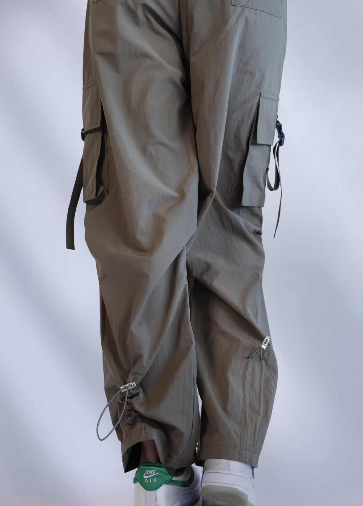 Lightweight jogger pants with drawstring back detail